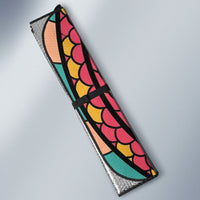3D Illusion Surfing Skull Aloha Halloween Auto Sun Shade Tropical Guitarist Bones Wave DT05 - Polynesian Pride