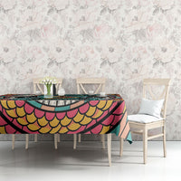3D Illusion Surfing Skull Aloha Halloween Tablecloth Tropical Guitarist Bones Wave DT05 - Polynesian Pride