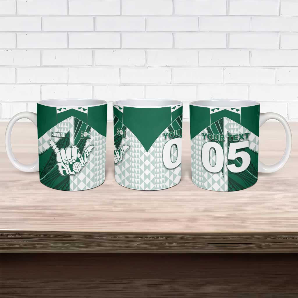 Custom Hawaii Volleyball Ceramic Mug Shaka Aloha Hand DT05 - Polynesian Pride