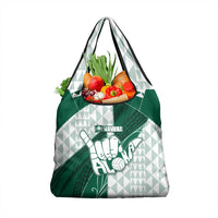 Hawaii Volleyball Grocery Bag Shaka Aloha Hand DT05 1-pack One Size Green - Polynesian Pride