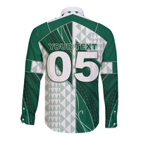 Custom Hawaii Volleyball Long Sleeve Button Shirt Shaka Aloha Hand DT05 - Polynesian Pride