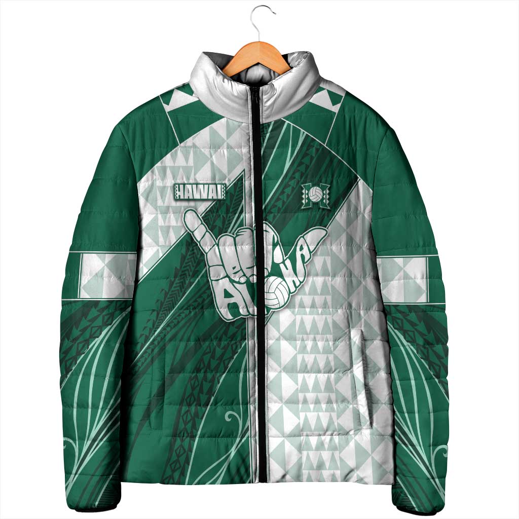Custom Hawaii Volleyball Padded Jacket Shaka Aloha Hand DT05 - Polynesian Pride