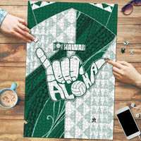 Hawaii Volleyball Puzzle Shaka Aloha Hand DT05 Green - Polynesian Pride