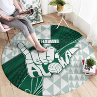 Hawaii Volleyball Round Carpet Shaka Aloha Hand DT05 - Polynesian Pride