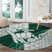 Hawaii Volleyball Round Carpet Shaka Aloha Hand DT05 - Polynesian Pride