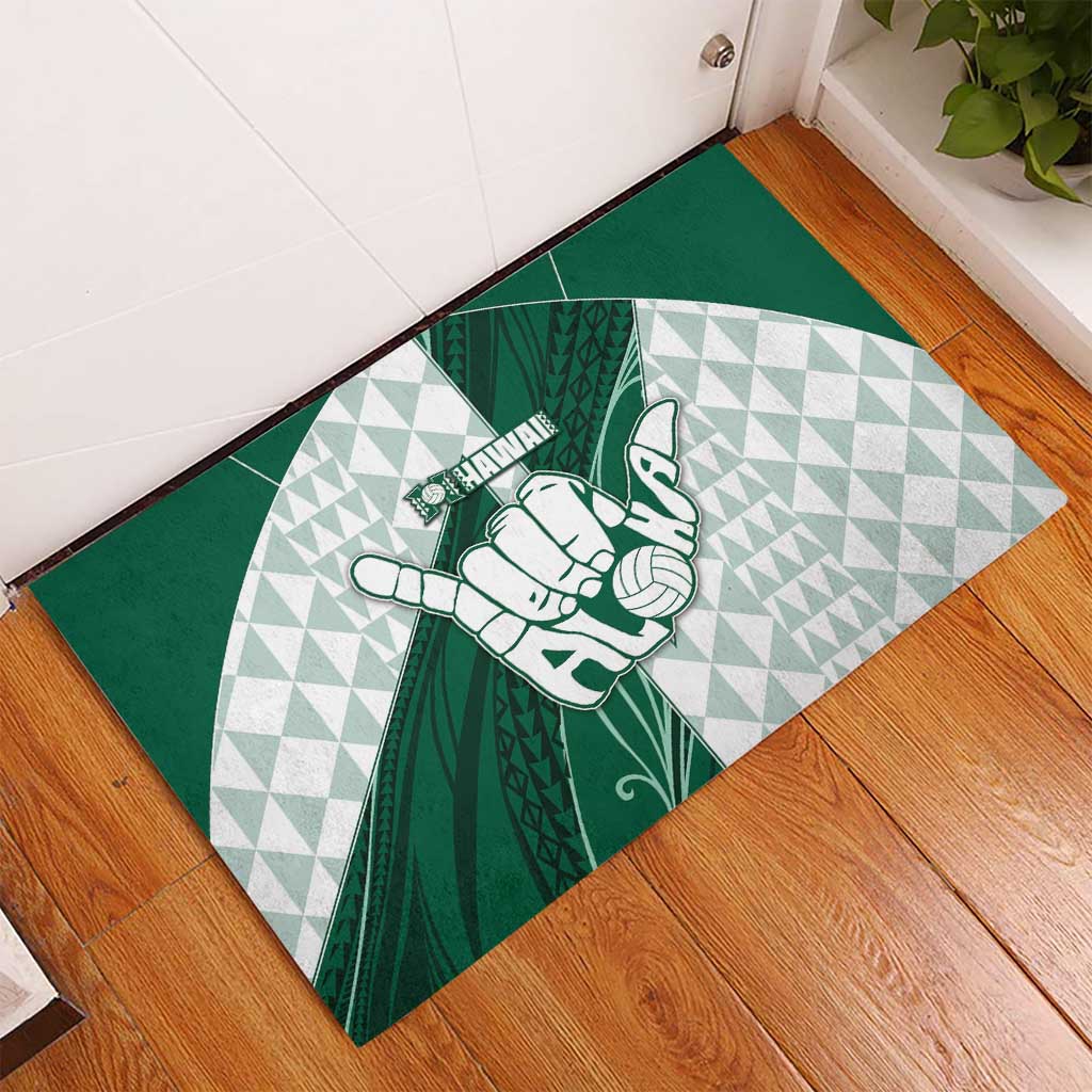 Hawaii Volleyball Rubber Doormat Shaka Aloha Hand DT05 - Polynesian Pride