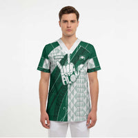 Custom Hawaii Volleyball Scrub Top Shaka Aloha Hand DT05 - Polynesian Pride