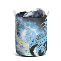 Piko Hawaiian Laundry Basket Blue Galaxy Spiral Plumeria Tribal Patterns DT05 - Polynesian Pride