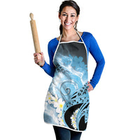 Piko Hawaiian Apron Blue Galaxy Spiral Plumeria Tribal Patterns DT05 - Polynesian Pride