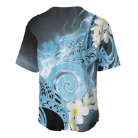 Piko Hawaiian Baseball Jersey Blue Galaxy Spiral Plumeria Tribal Patterns DT05 - Polynesian Pride