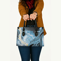 Piko Hawaiian Leather Bag Blue Galaxy Spiral Plumeria Tribal Patterns DT05 - Polynesian Pride