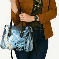 Piko Hawaiian Leather Bag Blue Galaxy Spiral Plumeria Tribal Patterns DT05 - Polynesian Pride