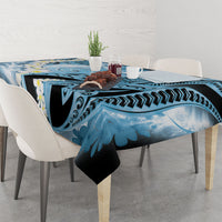 Piko Hawaiian Tablecloth Blue Galaxy Spiral Plumeria Tribal Patterns DT05 - Polynesian Pride