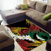 Piko Hawaiian Area Rug Gradient Spiral Plumeria Tribal Patterns DT05 - Polynesian Pride