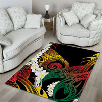 Piko Hawaiian Area Rug Gradient Spiral Plumeria Tribal Patterns DT05 - Polynesian Pride