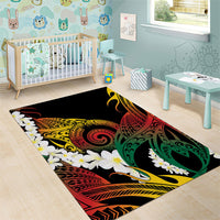 Piko Hawaiian Area Rug Gradient Spiral Plumeria Tribal Patterns DT05 - Polynesian Pride
