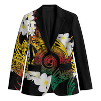 Piko Hawaiian Blazer Gradient Spiral Plumeria Tribal Patterns DT05 Unisex Multicolor - Polynesian Pride