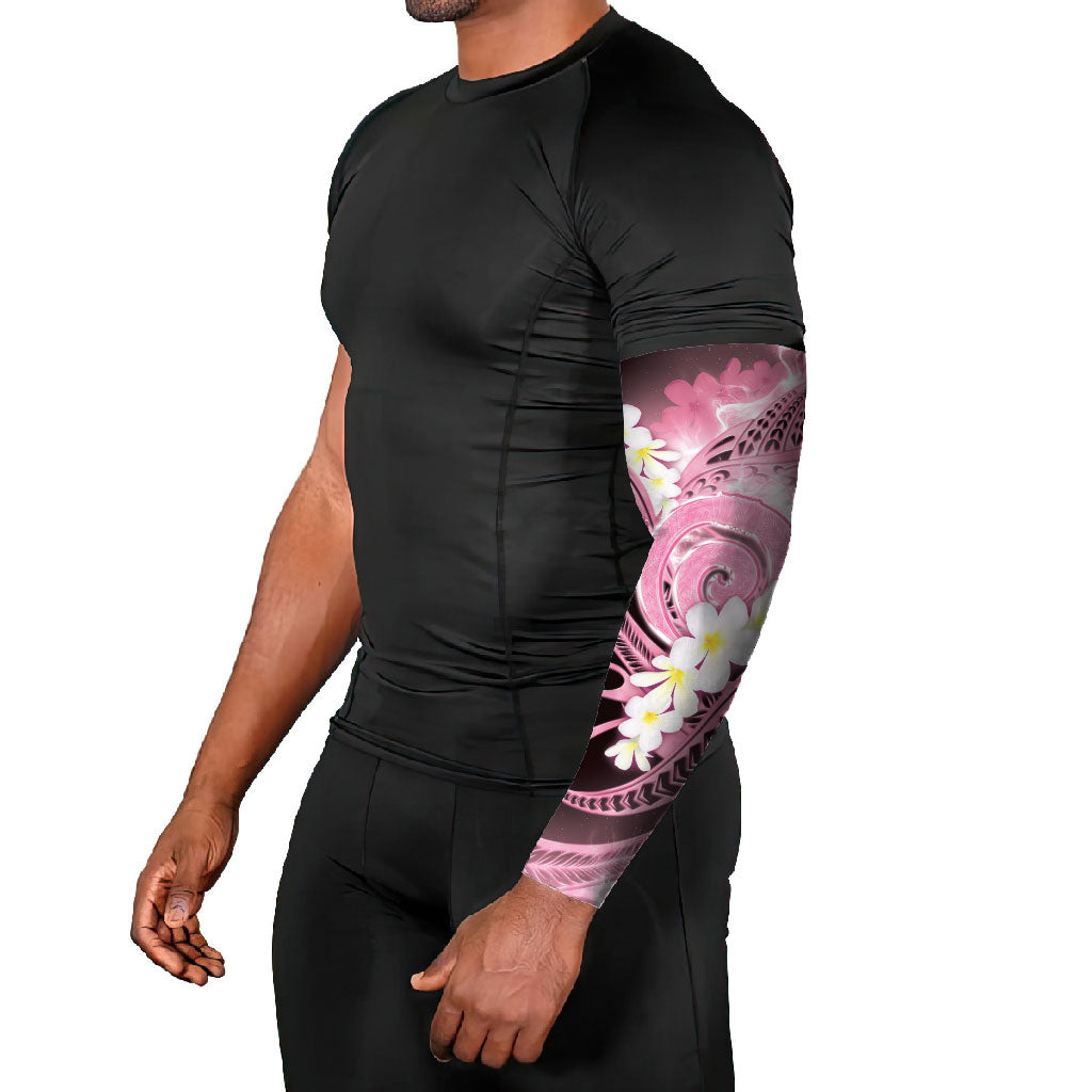 Piko Hawaiian Arm Sleeves Pink Galaxy Spiral Plumeria Tribal Patterns DT05 - Polynesian Pride