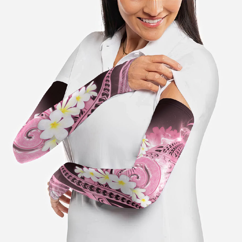 Piko Hawaiian Arm Sleeves Pink Galaxy Spiral Plumeria Tribal Patterns DT05 - Polynesian Pride