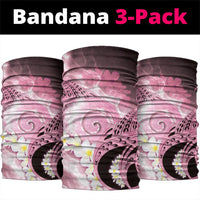 Piko Hawaiian Neck Gaiter Pink Galaxy Spiral Plumeria Tribal Patterns DT05 package One Size: 25*50cm Pink - Polynesian Pride