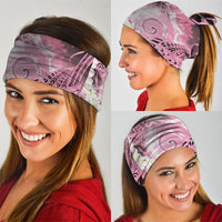 Piko Hawaiian Neck Gaiter Pink Galaxy Spiral Plumeria Tribal Patterns DT05 - Polynesian Pride
