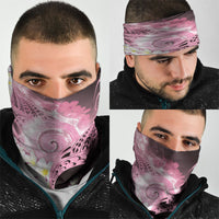 Piko Hawaiian Neck Gaiter Pink Galaxy Spiral Plumeria Tribal Patterns DT05 - Polynesian Pride