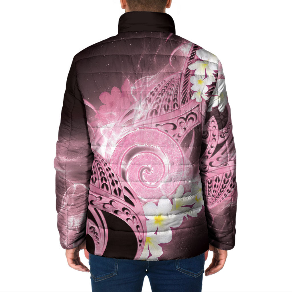 Piko Hawaiian Padded Jacket Pink Galaxy Spiral Plumeria Tribal Patterns DT05 - Polynesian Pride