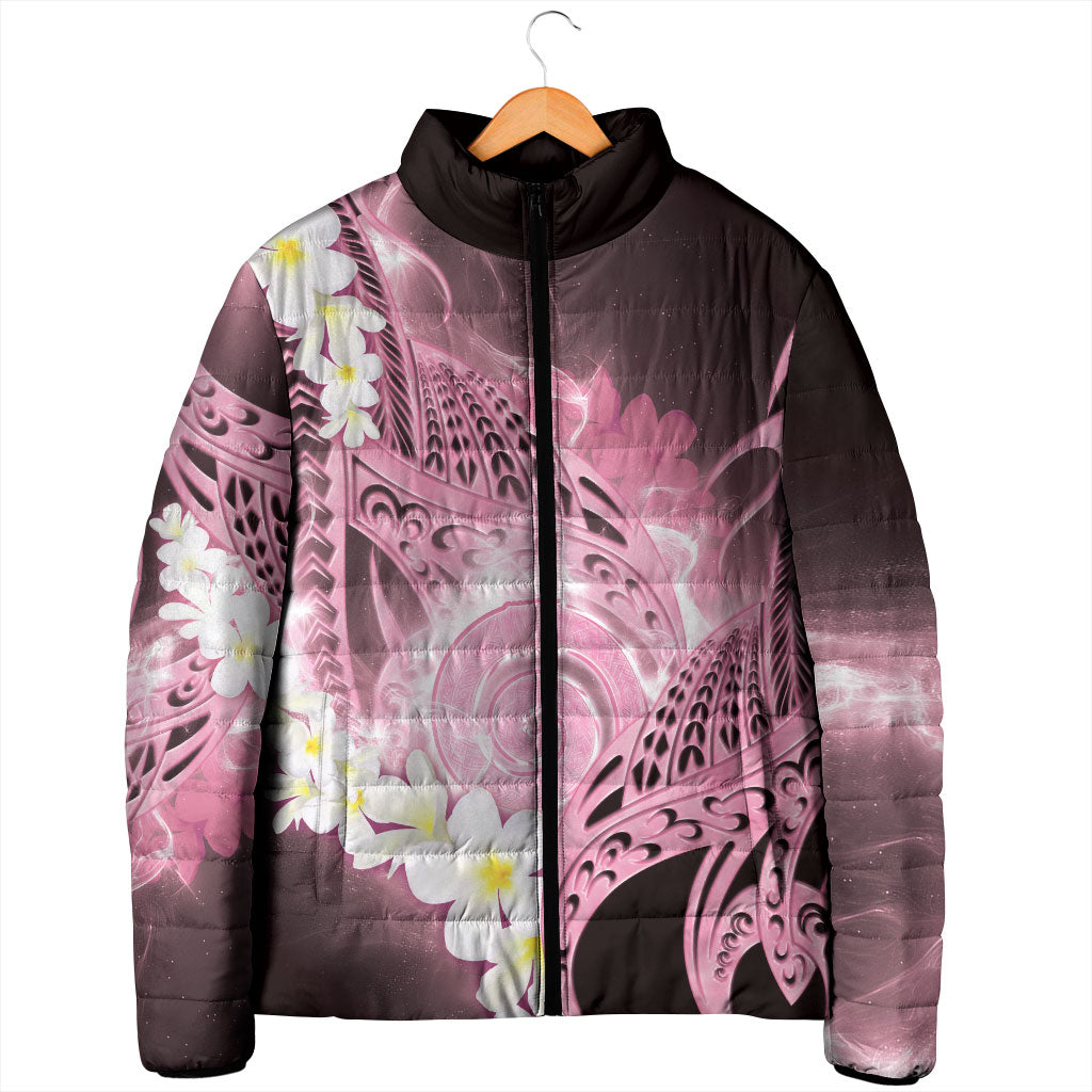 Piko Hawaiian Padded Jacket Pink Galaxy Spiral Plumeria Tribal Patterns DT05 - Polynesian Pride