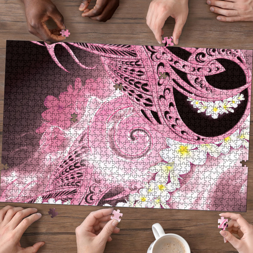 Piko Hawaiian Puzzle Pink Galaxy Spiral Plumeria Tribal Patterns DT05 - Polynesian Pride