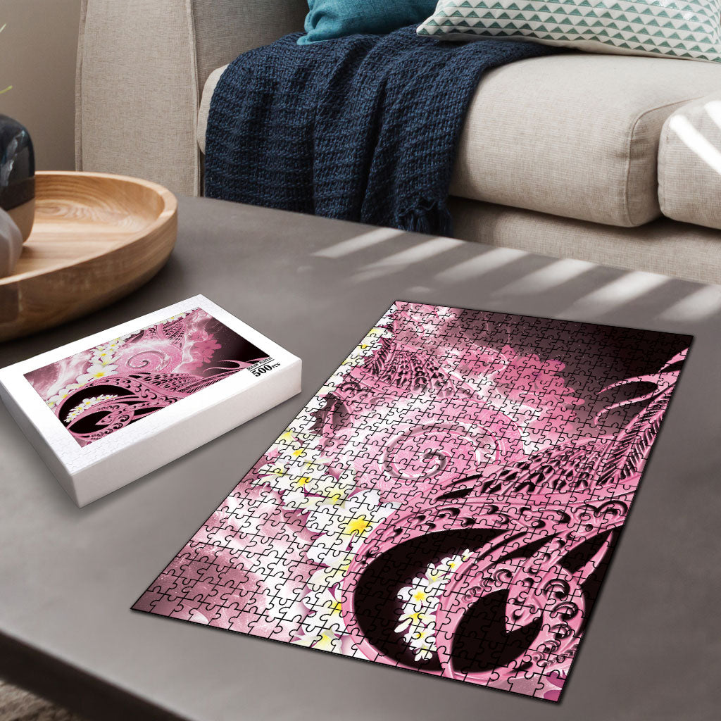 Piko Hawaiian Puzzle Pink Galaxy Spiral Plumeria Tribal Patterns DT05 - Polynesian Pride