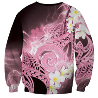 Piko Hawaiian Sweatshirt Pink Galaxy Spiral Plumeria Tribal Patterns DT05 - Polynesian Pride