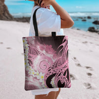 Piko Hawaiian Tote Bag Pink Galaxy Spiral Plumeria Tribal Patterns DT05 - Polynesian Pride