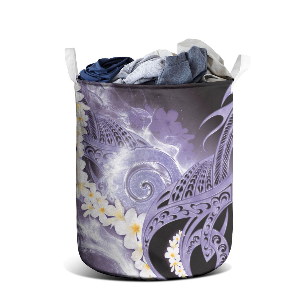 Piko Hawaiian Laundry Basket Purple Galaxy Spiral Plumeria Tribal Patterns DT05 - Polynesian Pride