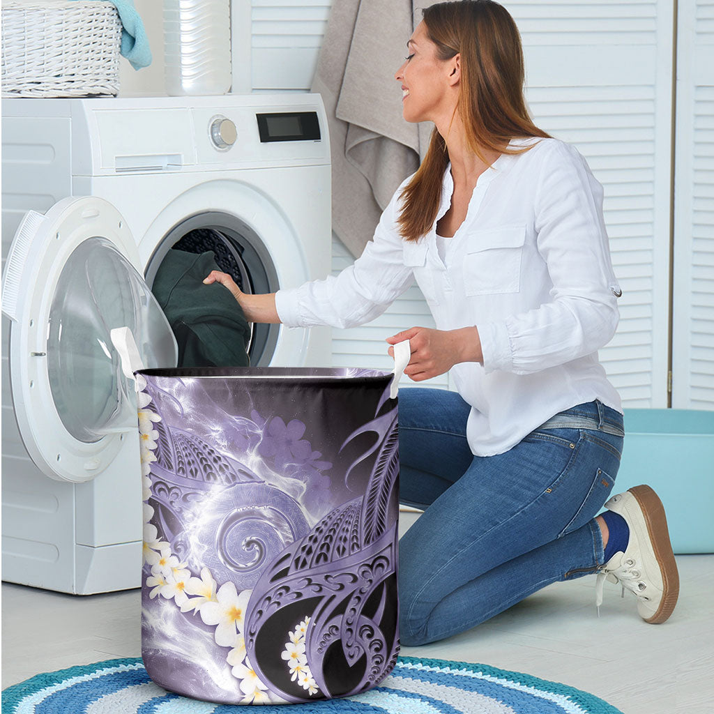 Piko Hawaiian Laundry Basket Purple Galaxy Spiral Plumeria Tribal Patterns DT05 - Polynesian Pride
