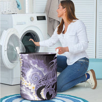 Piko Hawaiian Laundry Basket Purple Galaxy Spiral Plumeria Tribal Patterns DT05 - Polynesian Pride
