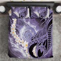 Piko Hawaiian Bedding Set Purple Galaxy Spiral Plumeria Tribal Patterns DT05 Purple - Polynesian Pride