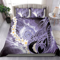 Piko Hawaiian Bedding Set Purple Galaxy Spiral Plumeria Tribal Patterns DT05 - Polynesian Pride