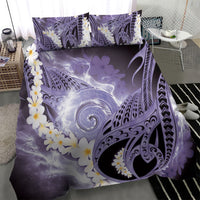 Piko Hawaiian Bedding Set Purple Galaxy Spiral Plumeria Tribal Patterns DT05 - Polynesian Pride