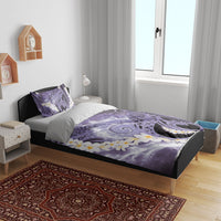 Piko Hawaiian Bedding Set Purple Galaxy Spiral Plumeria Tribal Patterns DT05 - Polynesian Pride
