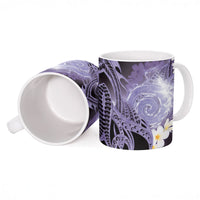 Piko Hawaiian Ceramic Mug Purple Galaxy Spiral Plumeria Tribal Patterns DT05 - Polynesian Pride