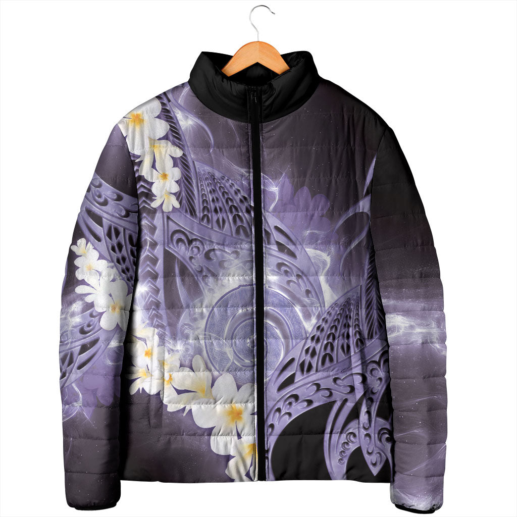 Piko Hawaiian Padded Jacket Purple Galaxy Spiral Plumeria Tribal Patterns DT05 - Polynesian Pride