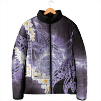 Piko Hawaiian Padded Jacket Purple Galaxy Spiral Plumeria Tribal Patterns DT05 - Polynesian Pride