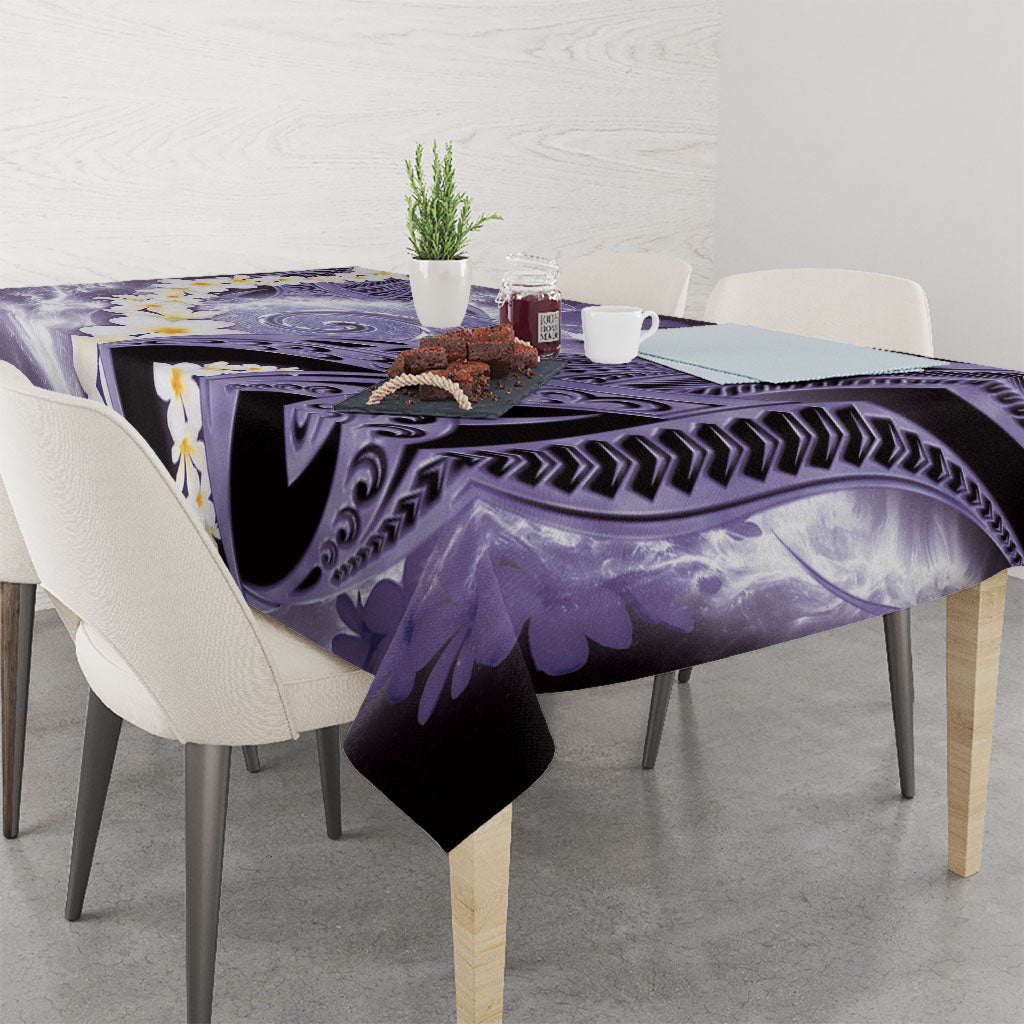 Piko Hawaiian Tablecloth Purple Galaxy Spiral Plumeria Tribal Patterns DT05 - Polynesian Pride