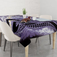 Piko Hawaiian Tablecloth Purple Galaxy Spiral Plumeria Tribal Patterns DT05 - Polynesian Pride