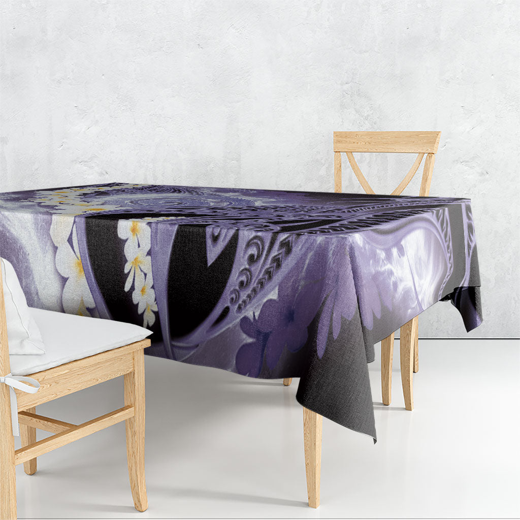 Piko Hawaiian Tablecloth Purple Galaxy Spiral Plumeria Tribal Patterns DT05 - Polynesian Pride