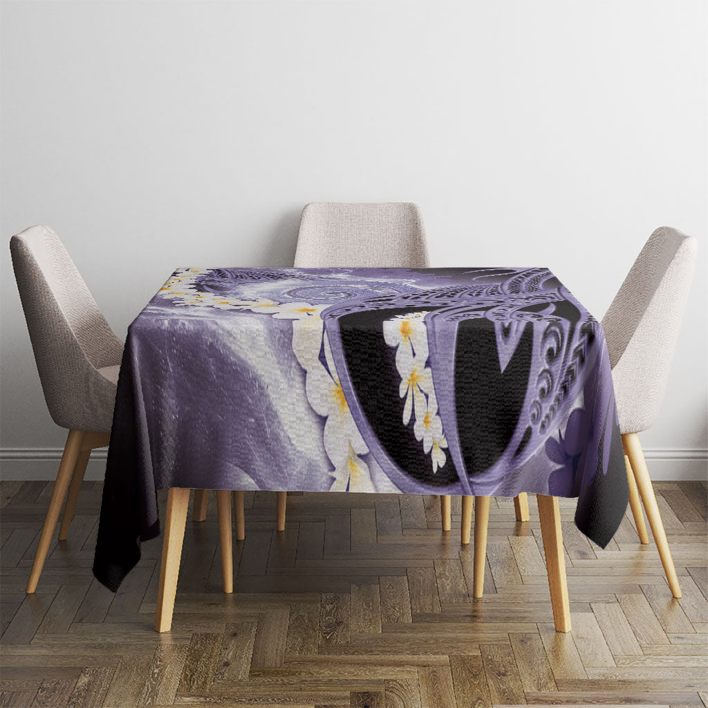 Piko Hawaiian Tablecloth Purple Galaxy Spiral Plumeria Tribal Patterns DT05 - Polynesian Pride