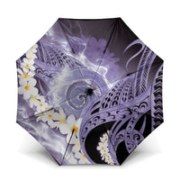 Piko Hawaiian Umbrella Purple Galaxy Spiral Plumeria Tribal Patterns DT05 One Size Folded 11.42 inch Opened Diameter 37.4 inch Purple - Polynesian Pride