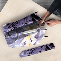 Piko Hawaiian Umbrella Purple Galaxy Spiral Plumeria Tribal Patterns DT05 - Polynesian Pride