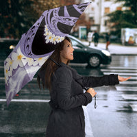 Piko Hawaiian Umbrella Purple Galaxy Spiral Plumeria Tribal Patterns DT05 - Polynesian Pride