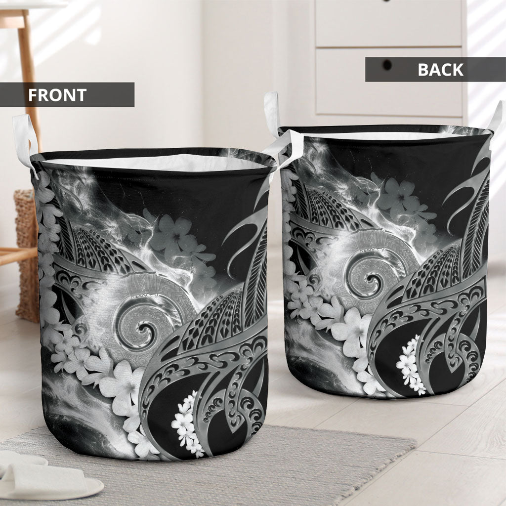 Piko Hawaiian Laundry Basket Monochrome Galaxy Spiral Plumeria Tribal Patterns DT05 - Polynesian Pride
